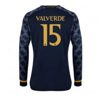 Real Madrid Federico Valverde #15 Vieraspaita 2023-24 Pitkähihainen